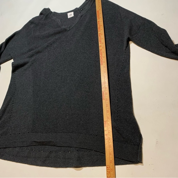 cabi women's charcoal gray large Snuggle pullover sweater v neck oversized comfy - Picture 6 of 8